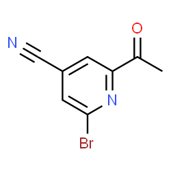 ChemSpider 2D Image | 2-Acetyl-6-bromoisonicotinonitrile | C8H5BrN2O