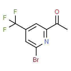 ChemSpider 2D Image | 1-[6-Bromo-4-(trifluoromethyl)-2-pyridinyl]ethanone | C8H5BrF3NO