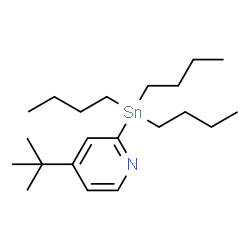 ChemSpider 2D Image | 4-(2-Methyl-2-propanyl)-2-(tributylstannyl)pyridine | C21H39NSn