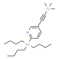 ChemSpider 2D Image | 2-(Tributylstannyl)-5-[(trimethylsilyl)ethynyl]pyridine | C22H39NSiSn