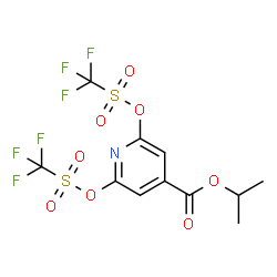 ChemSpider 2D Image | Isopropyl 2,6-bis{[(trifluoromethyl)sulfonyl]oxy}isonicotinate | C11H9F6NO8S2