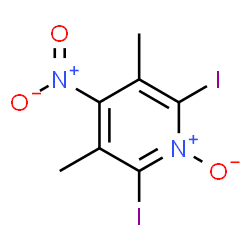 ChemSpider 2D Image | 2,6-Diiodo-3,5-dimethyl-4-nitropyridine 1-oxide | C7H6I2N2O3