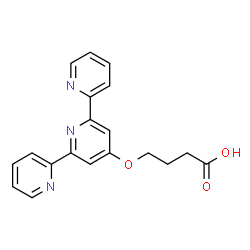 ChemSpider 2D Image | 4-(2,2':6',2''-Terpyridin-4'-yloxy)butanoic acid | C19H17N3O3