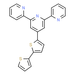 ChemSpider 2D Image | 4'-(2,2'-Bithiophen-5-yl)-2,2':6',2''-terpyridine | C23H15N3S2