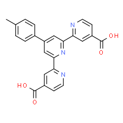 ChemSpider 2D Image | 4'-(4-Methylphenyl)-2,2':6',2''-terpyridine-4,4''-dicarboxylic acid | C24H17N3O4