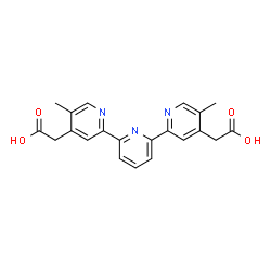 ChemSpider 2D Image | 2,2'-(5,5''-Dimethyl-2,2':6',2''-terpyridine-4,4''-diyl)diacetic acid | C21H19N3O4