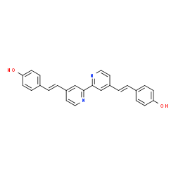 ChemSpider 2D Image | 4,4'-[2,2'-Bipyridine-4,4'-diyldi(E)-2,1-ethenediyl]diphenol | C26H20N2O2