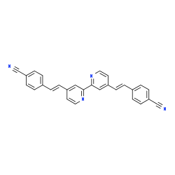 ChemSpider 2D Image | 4,4'-[2,2'-Bipyridine-4,4'-diyldi(E)-2,1-ethenediyl]dibenzonitrile | C28H18N4