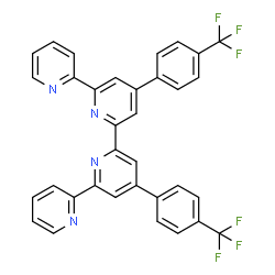 ChemSpider 2D Image | 4',4''-Bis[4-(trifluoromethyl)phenyl]-2,2':6',2'':6'',2'''-quaterpyridine | C34H20F6N4