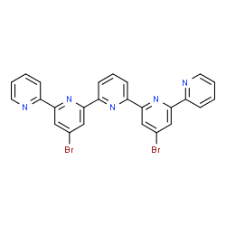 ChemSpider 2D Image | 4',4'''-Dibromo-2,2':6',2'':6'',2''':6''',2''''-quinquepyridine | C25H15Br2N5
