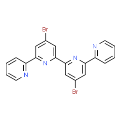 ChemSpider 2D Image | 4',4''-Dibromo-2,2':6',2'':6'',2'''-quaterpyridine | C20H12Br2N4