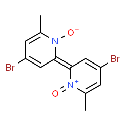 ChemSpider 2D Image | (2E)-4-Bromo-2-(4-bromo-6-methyl-1-oxo-2(1H)-pyridiniumylidene)-6-methyl-1(2H)-pyridinolate | C12H10Br2N2O2