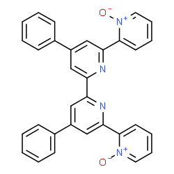 ChemSpider 2D Image | 6,6'-Bis(1-oxido-2-pyridinyl)-4,4'-diphenyl-2,2'-bipyridine | C32H22N4O2