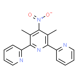 ChemSpider 2D Image | 3',5'-Dimethyl-4'-nitro-2,2':6',2''-terpyridine | C17H14N4O2