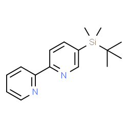 ChemSpider 2D Image | 5-[Dimethyl(2-methyl-2-propanyl)silyl]-2,2'-bipyridine | C16H22N2Si