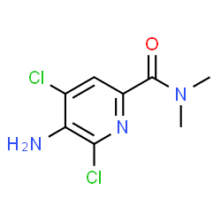 ChemSpider 2D Image | 5-Amino-4,6-dichloro-N,N-dimethyl-2-pyridinecarboxamide | C8H9Cl2N3O
