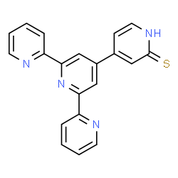 ChemSpider 2D Image | 4-[2,6-bis(2-pyridyl)-4-pyridyl]-1H-pyridine-2-thione | C20H14N4S