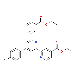 ChemSpider 2D Image | Diethyl 4'-(4-bromophenyl)-2,2':6',2''-terpyridine-4,4''-dicarboxylate | C27H22BrN3O4