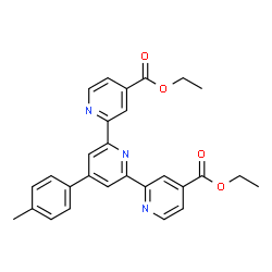 ChemSpider 2D Image | Diethyl 4'-(4-methylphenyl)-2,2':6',2''-terpyridine-4,4''-dicarboxylate | C28H25N3O4