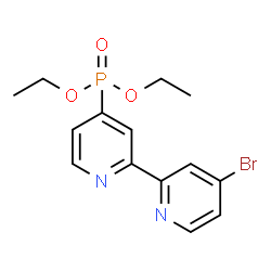 ChemSpider 2D Image | Diethyl (4'-bromo-2,2'-bipyridin-4-yl)phosphonate | C14H16BrN2O3P