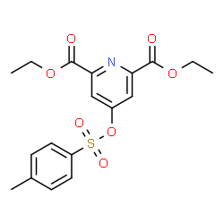 ChemSpider 2D Image | Diethyl 4-{[(4-methylphenyl)sulfonyl]oxy}-2,6-pyridinedicarboxylate | C18H19NO7S