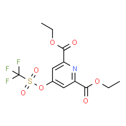ChemSpider 2D Image | Diethyl 4-{[(trifluoromethyl)sulfonyl]oxy}-2,6-pyridinedicarboxylate | C12H12F3NO7S