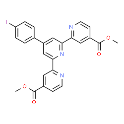 ChemSpider 2D Image | Dimethyl 4'-(4-iodophenyl)-2,2':6',2''-terpyridine-4,4''-dicarboxylate | C25H18IN3O4