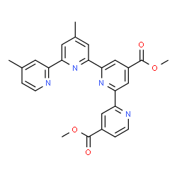 ChemSpider 2D Image | Dimethyl 4'',4'''-dimethyl-2,2':6',2'':6'',2'''-quaterpyridine-4,4'-dicarboxylate | C26H22N4O4