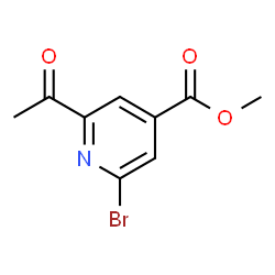 ChemSpider 2D Image | Methyl 2-acetyl-6-bromoisonicotinate | C9H8BrNO3