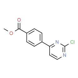 ChemSpider 2D Image | Methyl 4-(2-chloro-4-pyrimidinyl)benzoate | C12H9ClN2O2