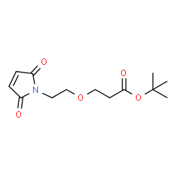 ChemSpider 2D Image | 2-Methyl-2-propanyl 3-[2-(2,5-dioxo-2,5-dihydro-1H-pyrrol-1-yl)ethoxy]propanoate | C13H19NO5