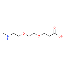 ChemSpider 2D Image | 3-{2-[2-(Methylamino)ethoxy]ethoxy}propanoic acid | C8H17NO4
