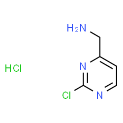 ChemSpider 2D Image | (2-chloropyrimidin-4-yl)methanamine hydrochloride | C5H7Cl2N3
