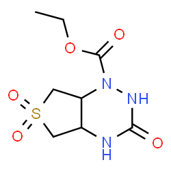 ChemSpider 2D Image | Ethyl 3-oxohexahydrothieno[3,4-e][1,2,4]triazine-1(2H)-carboxylate 6,6-dioxide | C8H13N3O5S