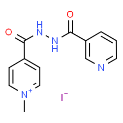 ChemSpider 2D Image | 1-Methyl-4-{[2-(3-pyridinylcarbonyl)hydrazino]carbonyl}pyridinium iodide | C13H13IN4O2