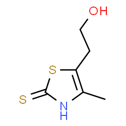 ChemSpider 2D Image | 2-MERCAPTO-4-METHYL-5-HYDROXYETHYLTHIAZOLE | C6H9NOS2