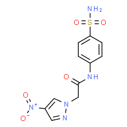 ChemSpider 2D Image | 2-(4-Nitro-1H-pyrazol-1-yl)-N-(4-sulfamoylphenyl)acetamide | C11H11N5O5S