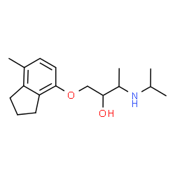 ChemSpider 2D Image | erythro-DL-1-(7-Methylindan-4-yloxy)-3-isopropylaminobutan-2-ol | C17H27NO2