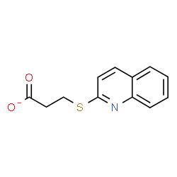 ChemSpider 2D Image | 3-(2-Quinolinylsulfanyl)propanoate | C12H10NO2S