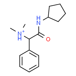 ChemSpider 2D Image | 2-(Cyclopentylamino)-N,N-dimethyl-2-oxo-1-phenylethanaminium | C15H23N2O