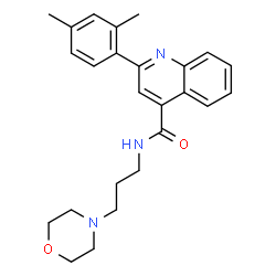 ChemSpider 2D Image | 2-(2,4-Dimethylphenyl)-N-[3-(4-morpholinyl)propyl]-4-quinolinecarboxamide | C25H29N3O2