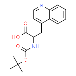 ChemSpider 2D Image | N-{[(2-Methyl-2-propanyl)oxy]carbonyl}-3-(4-quinolinyl)alanine | C17H20N2O4