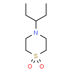 ChemSpider 2D Image | 4-(3-Pentanyl)thiomorpholine 1,1-dioxide | C9H19NO2S