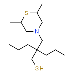 ChemSpider 2D Image | 2-[(2,6-Dimethyl-4-thiomorpholinyl)methyl]-2-propyl-1-pentanethiol | C15H31NS2