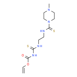 ChemSpider 2D Image | Vinyl [(2-{[(4-methylpiperazin-1-yl)carbothioyl]amino}ethyl)carbamothioyl]carbamate | C12H21N5O2S2