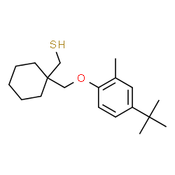 ChemSpider 2D Image | (1-{[2-Methyl-4-(2-methyl-2-propanyl)phenoxy]methyl}cyclohexyl)methanethiol | C19H30OS