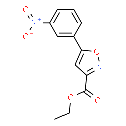 ChemSpider 2D Image | Ethyl 5-(3-nitrophenyl)isoxazole-3-carboxylate | C12H10N2O5