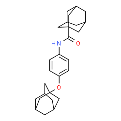 ChemSpider 2D Image | N-[4-(Adamantan-1-yloxy)phenyl]-1-adamantanecarboxamide | C27H35NO2
