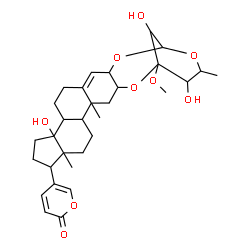ChemSpider 2D Image | 5-(13,24,25-Trihydroxy-1-methoxy-5,9,23-trimethyl-2,20,22-trioxahexacyclo[19.3.1.0~3,19~.0~5,17~.0~6,14~.0~9,13~]pentacos-17-en-10-yl)-2H-pyran-2-one | C31H42O9