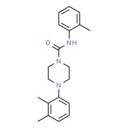 ChemSpider 2D Image | 4-(2,3-Dimethylphenyl)-N-(2-methylphenyl)-1-piperazinecarboxamide | C20H25N3O